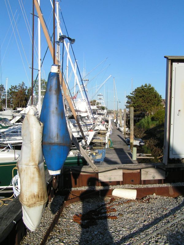 down the dock ...