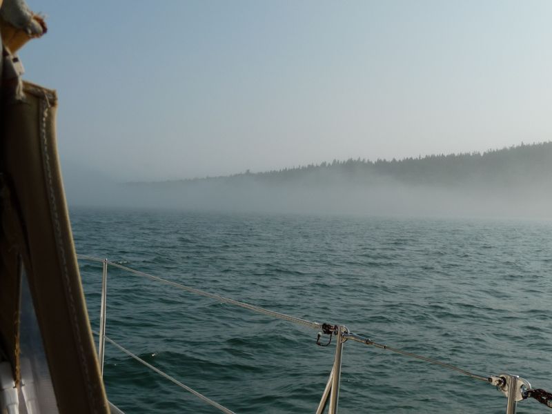 At anchor, first time ...