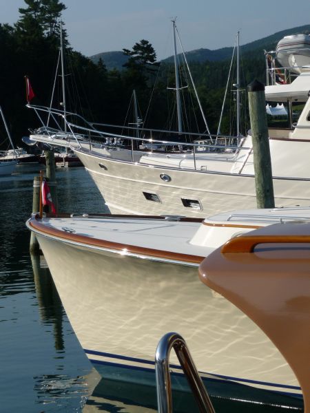 White boats ...