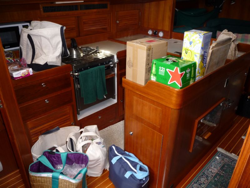 Food coming aboard ...