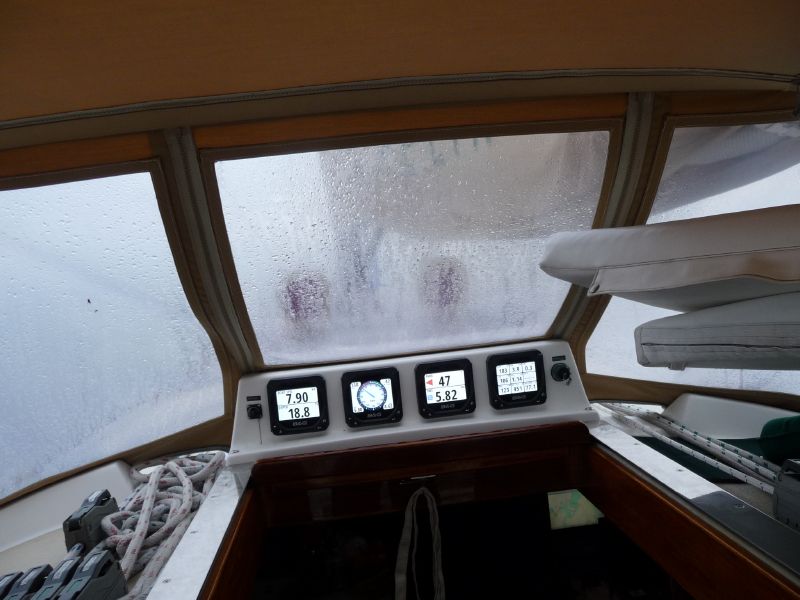 Under way in fog ...