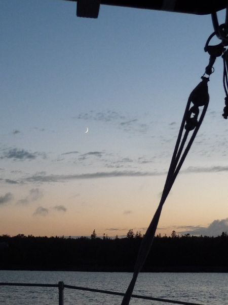 Crescent moon.
