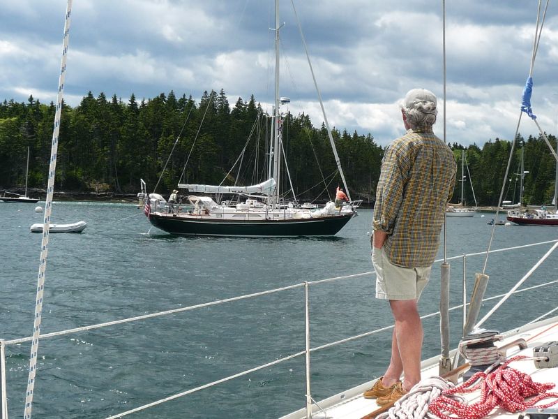 picking up a mooring.