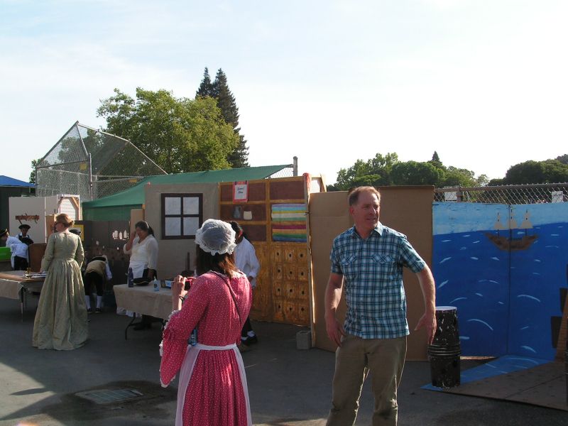 along the field fence ...