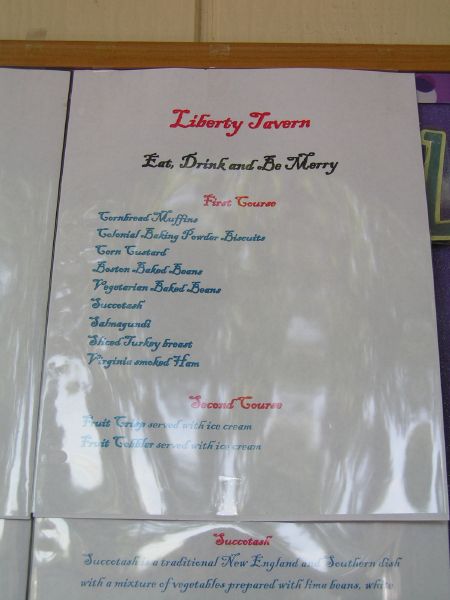 The menu