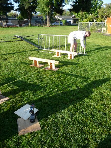 aligning supports ...